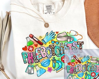 Enfermera lista para transferencia, flebotomista listo para presionar transferencias DTF