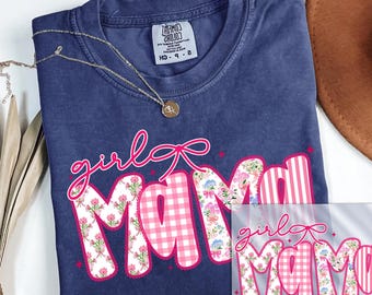 Transferencia DTF MAMA, Transferencias DTF Girl Mom Ready to Press, Impresión DTF del Día de la Madre