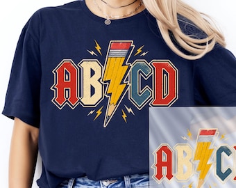Teacher DTF Transfer, Back To School ABCD Pencil Ready To Press Print