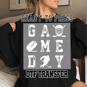 Game Day Hockey Dtf Transfer, Hockey Game Day Ready To Press Dtf Transfer, Sport Transfer image 3