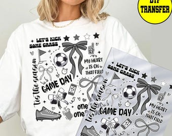 Game Day Soccer Dtf Transfers, School Spirit Outfit Dtf Transfer, Sport Iron On