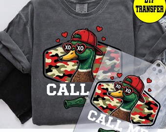 Call Me Camo Duck Ready to Press - Funny Lover Dtf Transfer