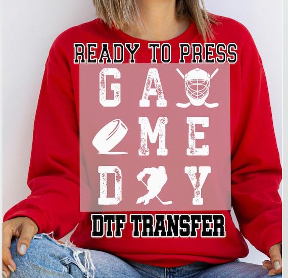 Game Day Hockey Dtf Transfer, Hockey Game Day Ready To Press Dtf Transfer, Sport Transfer