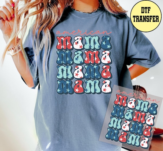 American Mama, Ready to Press, Coquette 4th Of July DTF Transfers, 4th of July Ready to Press, Shirt Transfer, Heat Transfer, Direct to Film