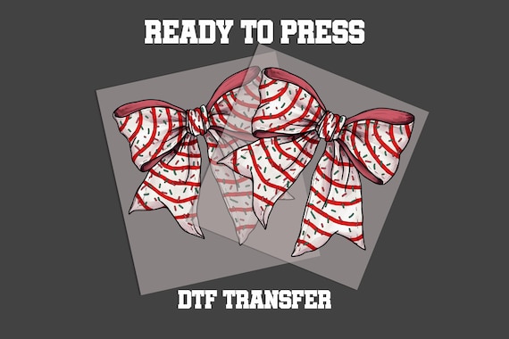 Christmas Cake Bow Dtf Transfer, Christmas Bow Coquette Cake Ready to Press Dtf Transfer, Christmas Cake Dtf Transfer