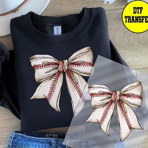 Baseball Coquette Bow DTF Transfer, Game Day Ready To Press