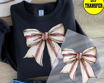 Baseball Coquette Bow DTF Transfer, Game Day Ready To Press
