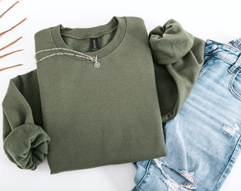 Gildan 18000 Blank Crewneck Sweatshirt, Unisex Soft Blend, Kids Sweatshirt, Adult Wholesale Price Plain Sweatshirt