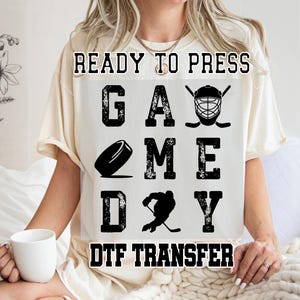 Game Day Hockey Dtf Transfer, Hockey Game Day Ready To Press Dtf Transfer, Sport Transfer image 2