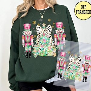 Coquette Christmas Tree Dtf Transfer, Christmas Nutcracker Coquette Ready to Press Merry Christmas Bow Dtf Transfer, Nutcracker Dtf