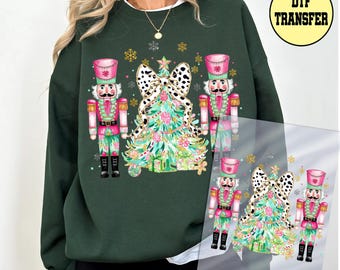 Coquette Christmas Tree Dtf Transfer, Christmas Nutcracker Coquette Ready to Press Merry Christmas Bow Dtf Transfer, Nutcracker Dtf