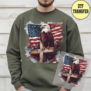 Patriotic Eagle 4th Of July Dtf, Eagle Usa Flag DTf TRansfer, Fourth of July Ready to Press  Dtf Transfer, Independence Day Dtf Transfer