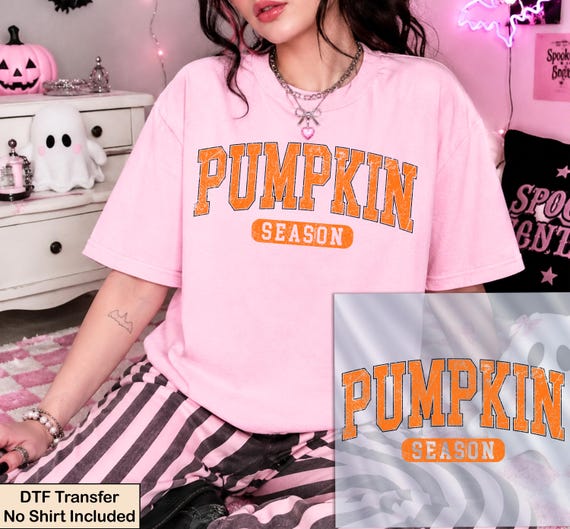 Pumpkin Season  Dtf Transfer, Fall Retro Pumpkin Season DTF Transfer Ready To Press
