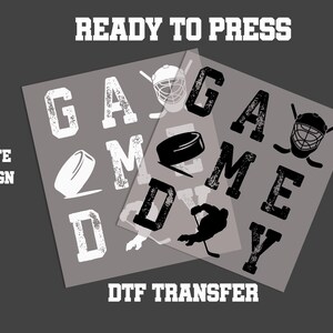 Game Day Hockey Dtf Transfer, Hockey Game Day Ready To Press Dtf Transfer, Sport Transfer image 4