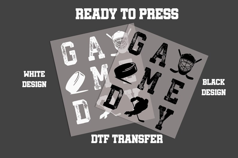 Game Day Hockey Dtf Transfer, Hockey Game Day Ready To Press Dtf Transfer, Sport Transfer image 4