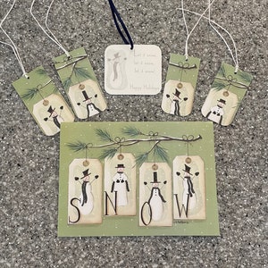 Étiquettes cadeaux de Noël personnalisées à partir de VOS cartes de Noël. Durable, fabriqué à la main, unique en son genre. Faites de beaux cadeaux. Jusqu'à 25 cartes/commande