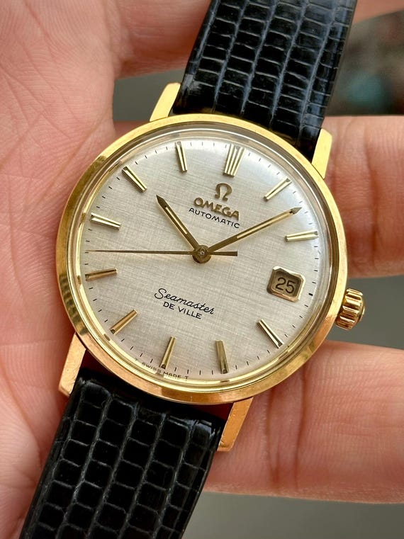 Omega Seamaster DeVille 18K Solid Gold Automatic … - image 7