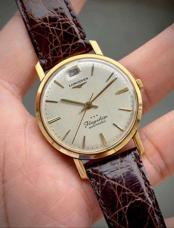Longines Flagship 18K Solid Gold Automatic Vintag… - image 1