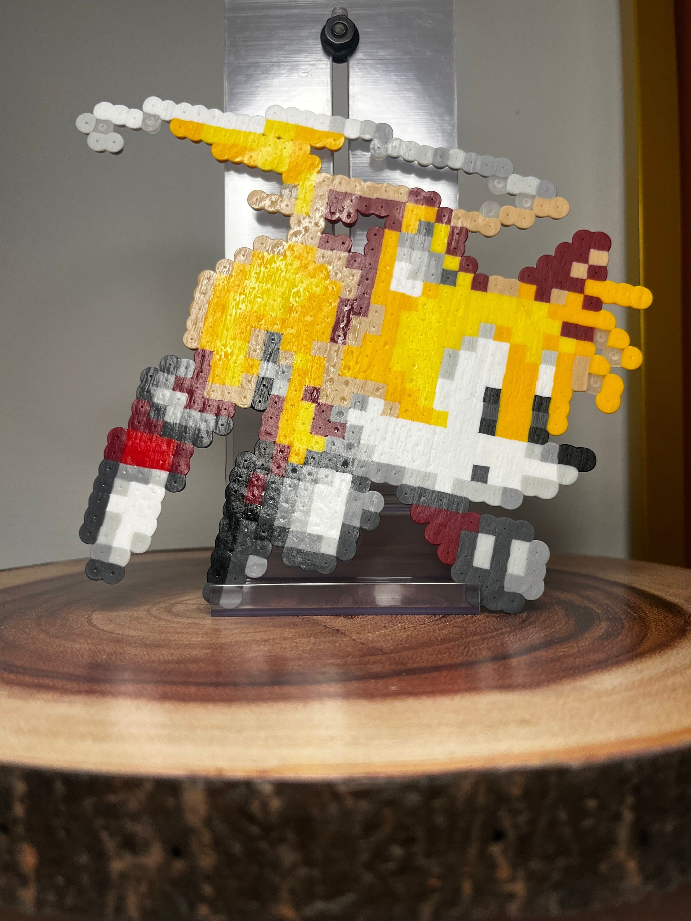 Pixel Art Tails. Sonic the Hedgehog 3. Perler Bead/ Fuse Bead Art. - Etsy