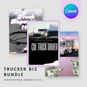 Trucking Business Bundle – Start a Truck Dispatch Biz + CDL Guide + Templates | PLR + MRR Digital Product to Resell or Use