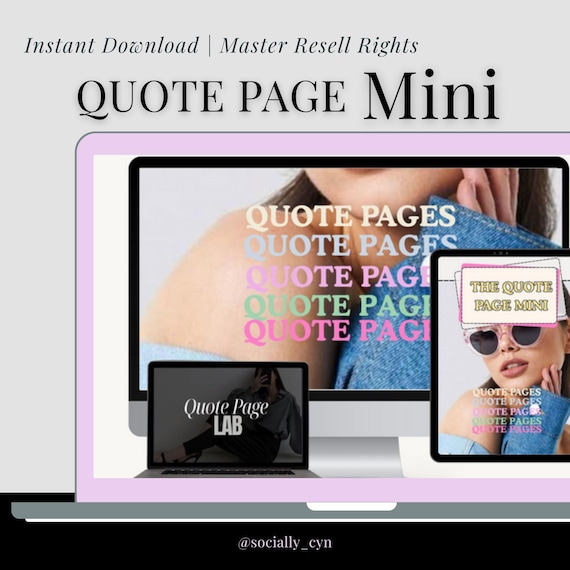Quote Page Mini MRR | Instagram Growth Ebook + Video Course + Bonus Digital Marketing Community | MRR