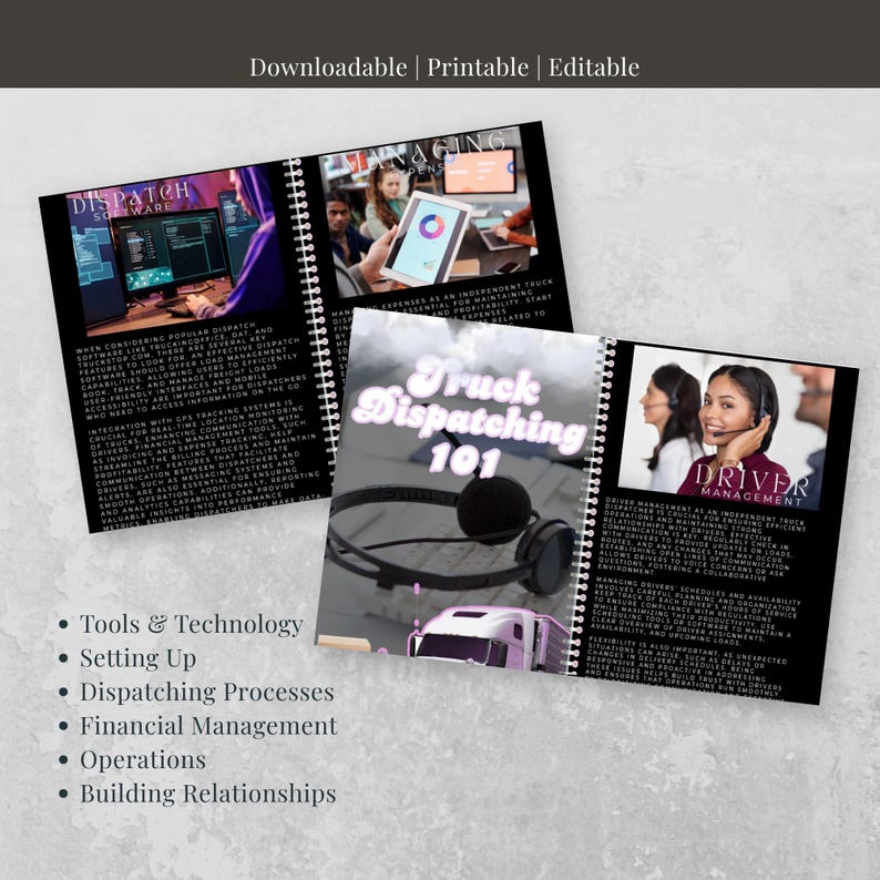 Trucking Business Bundle: Dispatch, CDL Guide & Templates (MRR Digital ...