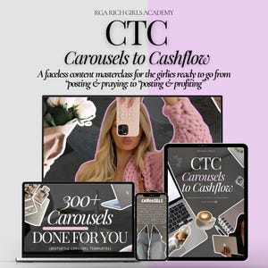 Faceless Content Course: 300+ Canva Carousel Templates - MRR