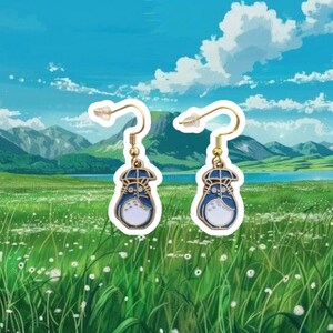Studio Ghibli Totoro Umbrella Earrings