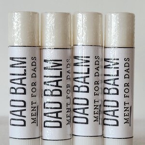 Dad balm, sweet orange oil, lavender oil, vitamin E, Chapstick, jojoba oil, coconut oil, natural, beeswax, avocado oil, moisturizing.