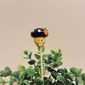 Plant buddy- Clay Mushroom Plant Stakes – Fun Plant Accessories & Gifts for Plant Parents **each one will vary
