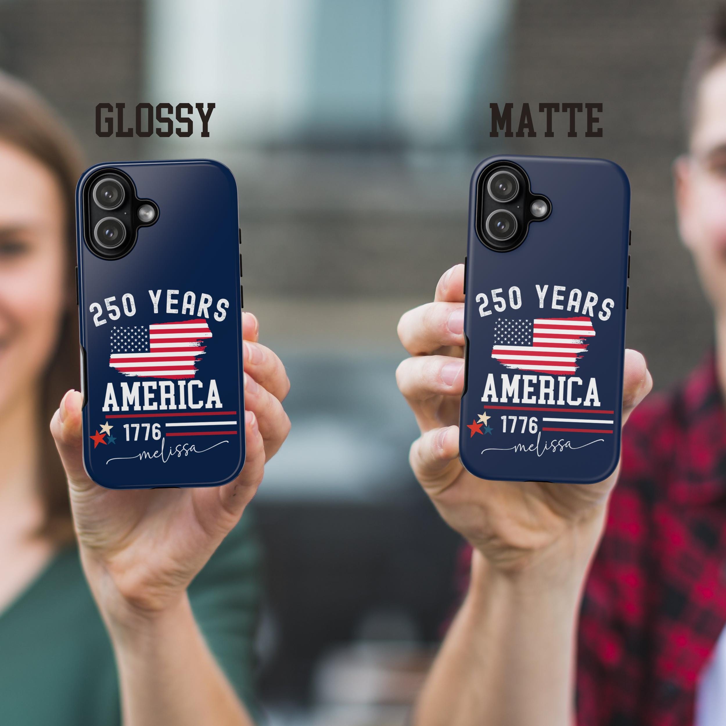 America 250th Anniversary iPhone Case: Personalized Patriotic