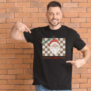 Retro Santa Christmas Shirt: Unisex Holiday Tee