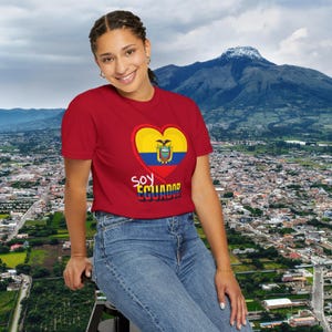 Ecuador Pride T-Shirt: Patriotic Ecuadorian Flag Heart Tee