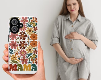 Vintage Floral iPhone Case Mom Gift, Mama iPhone Illustration Case, Mama Gift, Nana Mother's Day Present, Mom Phone Case, Mother-in-law Gift