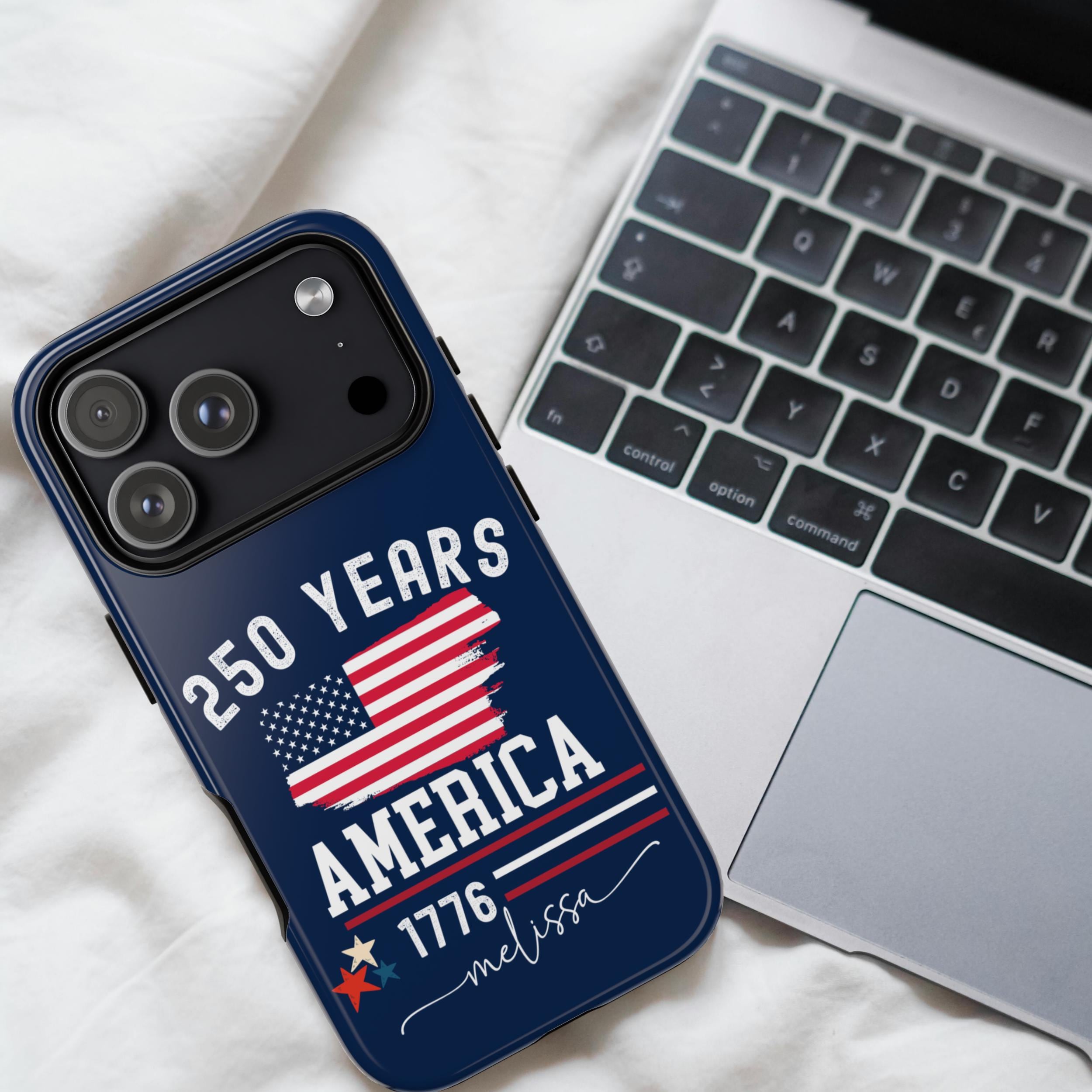 America 250th Anniversary iPhone Case: Personalized Patriotic