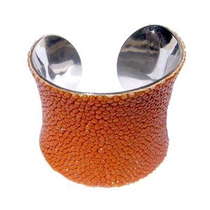 Bright Orange Stingray Cuff Bracelet by UNEARTHED image 5