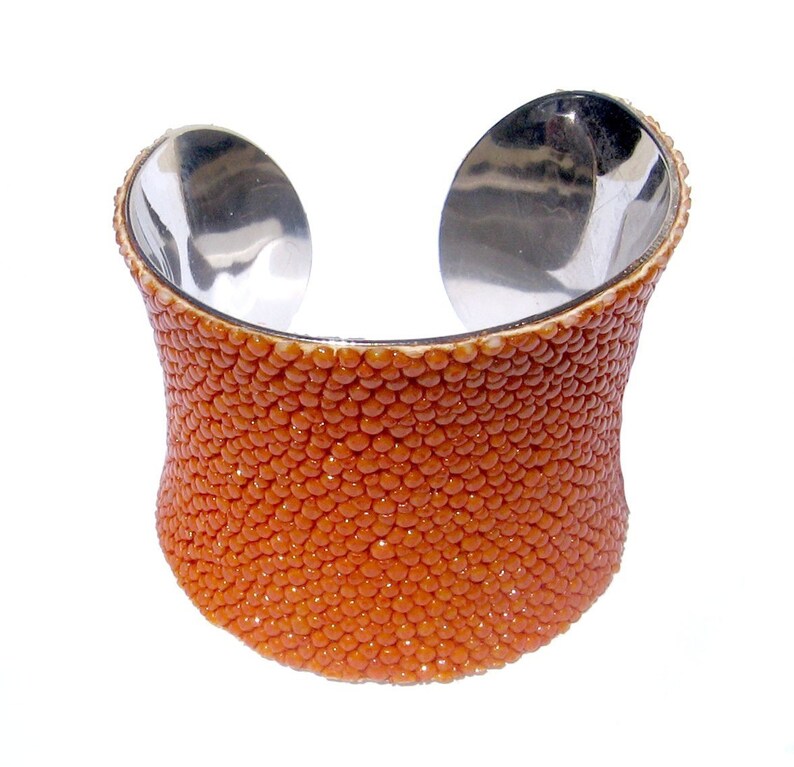 Bright Orange Stingray Cuff Bracelet by UNEARTHED image 5