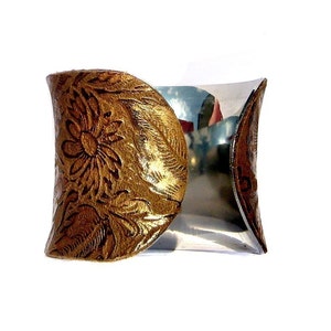 Gold Dusted Neo Victorian Leather Cuff by UNEARTHED image 3