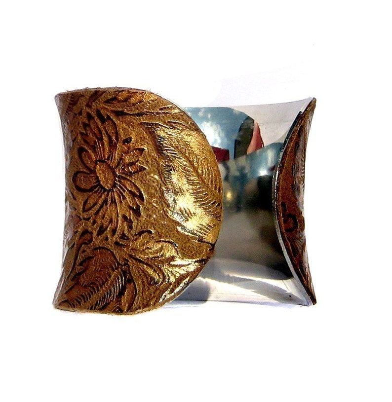 Gold Dusted Neo Victorian Leather Cuff by UNEARTHED image 3