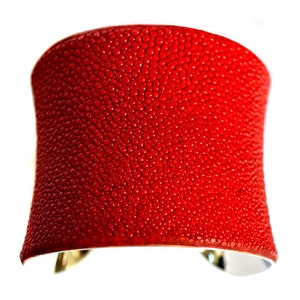 Bright Red Stingray Cuff Bracelet - by UNEARTHED