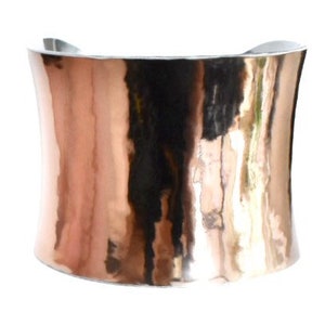 Rose Gold Metallic VEGAN Leather Cuff Bracelet by UNEARTHED image 10