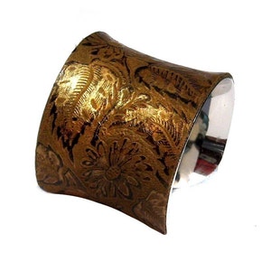 Gold Dusted Neo Victorian Leather Cuff by UNEARTHED image 5
