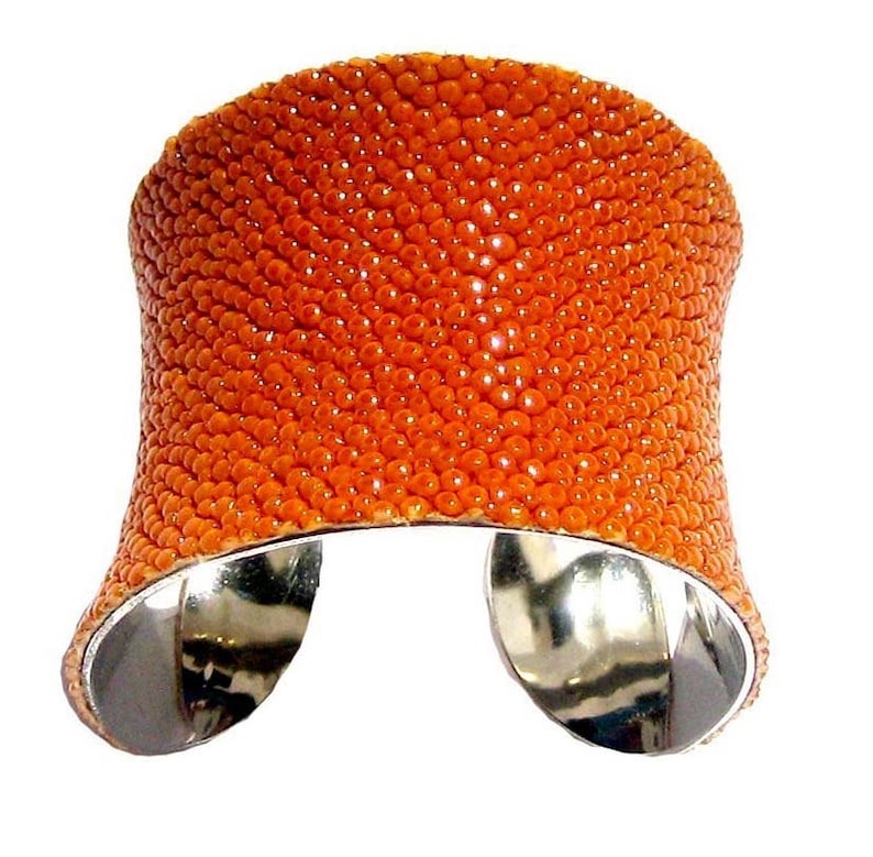 Bright Orange Stingray Cuff Bracelet by UNEARTHED image 1