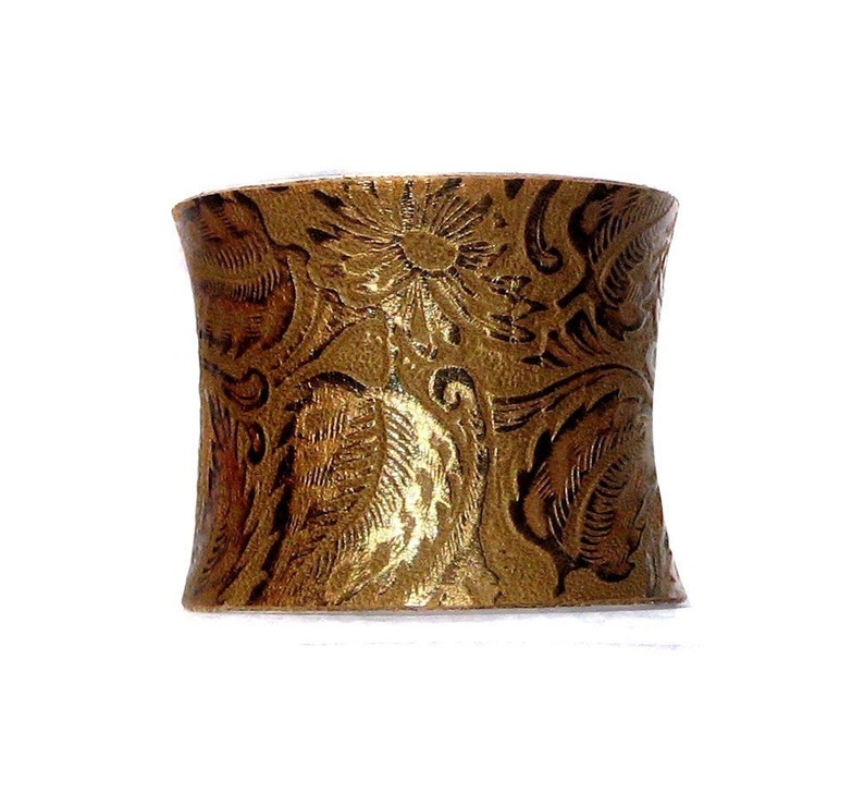Gold Dusted Neo Victorian Leather Cuff by UNEARTHED image 4