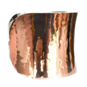 Rose Gold Metallic VEGAN Leather Cuff Bracelet by UNEARTHED image 7