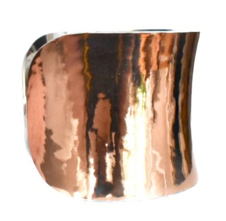 Rose Gold Metallic VEGAN Leather Cuff Bracelet by UNEARTHED image 7