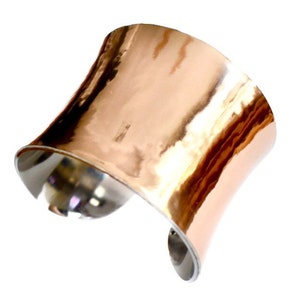 Rose Gold Metallic VEGAN Leather Cuff Bracelet by UNEARTHED image 3