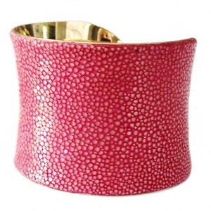 Pink Polished Stingray Cuff Bracelet by UNEARTHED image 2