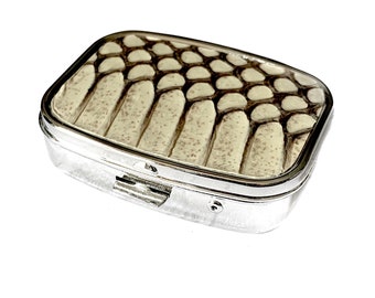 Natural Snakeskin Pillbox - by UNEARTHED