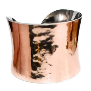 Rose Gold Metallic VEGAN Leather Cuff Bracelet by UNEARTHED image 8